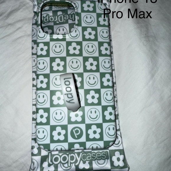 Loopy Case Green and White Phone Case - Picture 1 of 2
